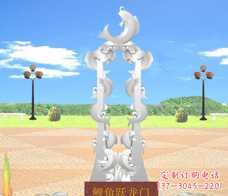 上海不锈钢鲤鱼跃龙门的传奇