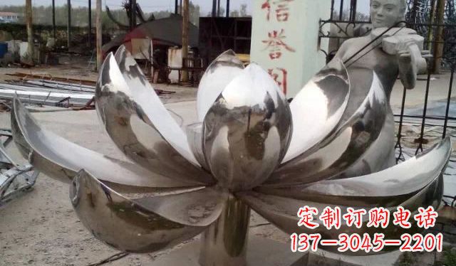 上海不锈钢莲花雕塑精美绝伦