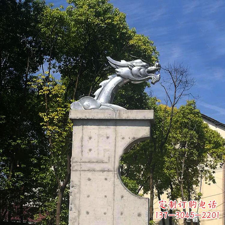 上海不锈钢龙雕塑——传承中华文化精髓