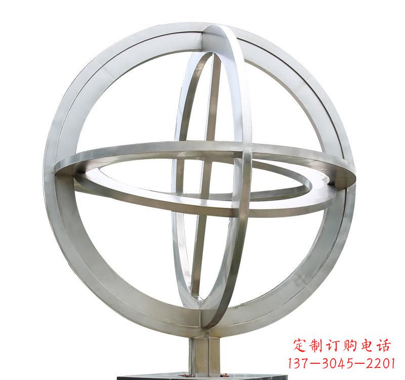 上海不锈钢镂空地球仪雕塑——展示地球的美丽与神奇