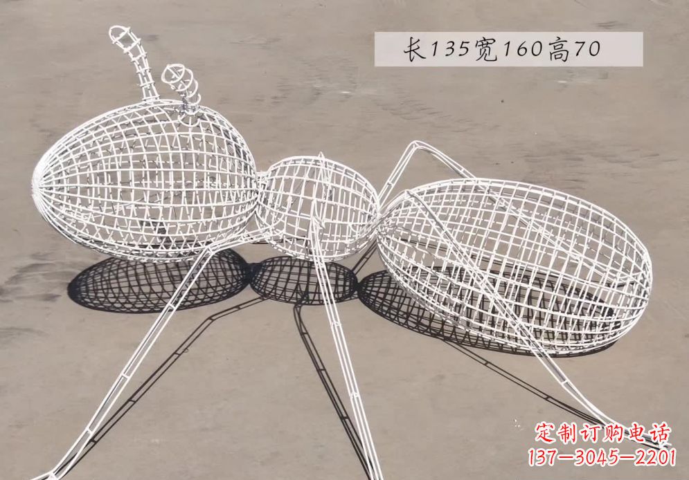 上海不锈钢镂空蚂蚁雕塑艺术精美的象征