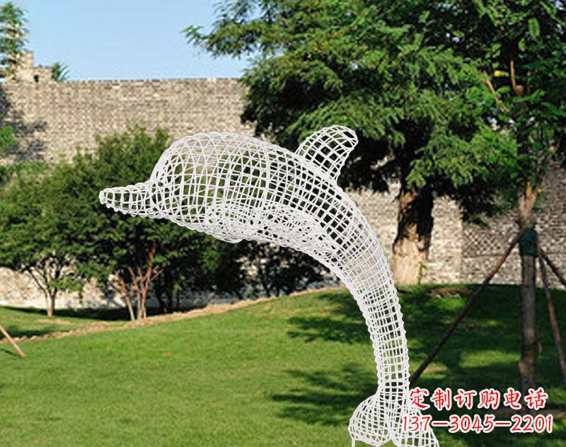 上海不锈钢海豚雕塑让海洋之美永存