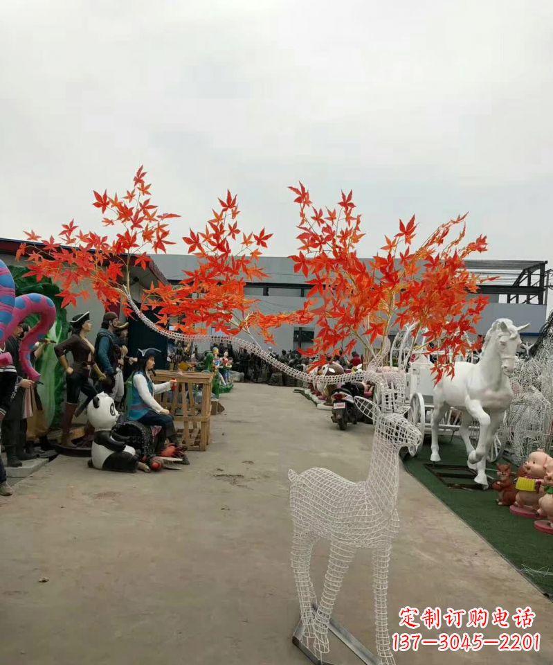 上海不锈钢麋鹿雕塑精美的艺术品