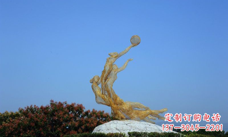 上海精致的不锈钢女排雕塑