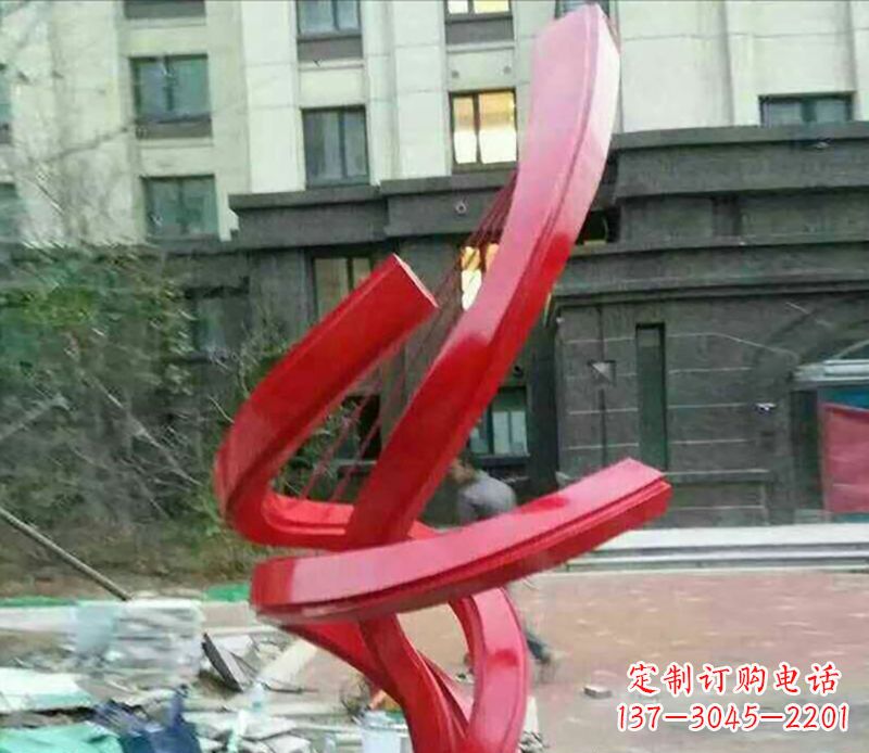 上海不锈钢螺旋飘带雕塑