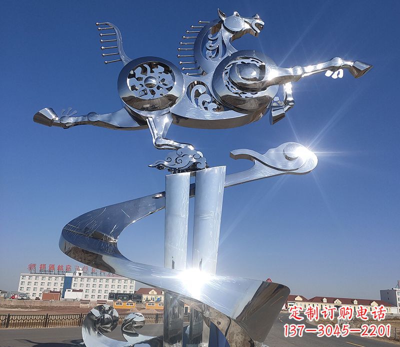 上海不锈钢马踏飞燕雕塑——精美的艺术品