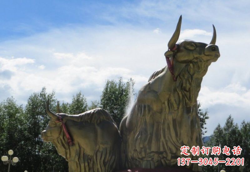 上海不锈钢牦牛雕塑一种传统文化的精美传承