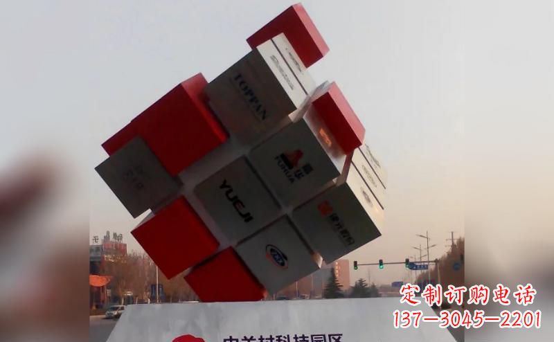 上海不锈钢魔方雕塑艺术精灵的精彩表现