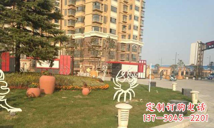 上海不锈钢螃蟹动物雕塑