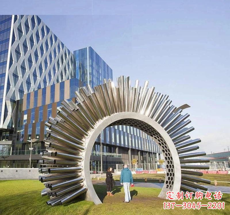 上海不锈钢拱门雕塑高雅典雅的艺术