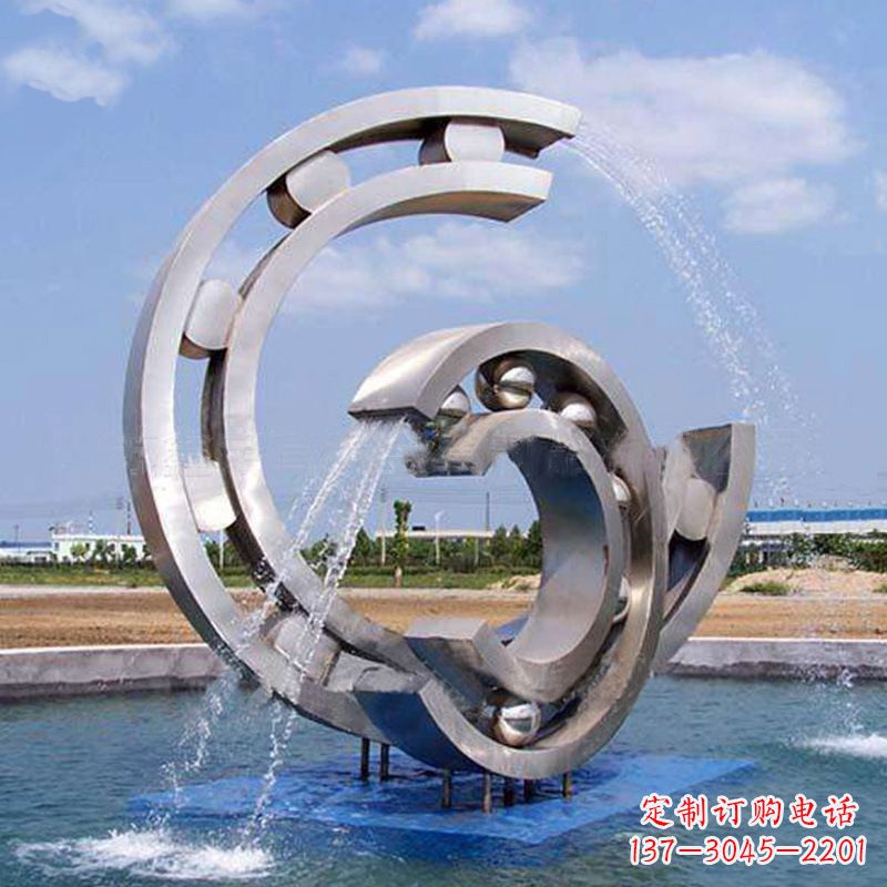 上海不锈钢喷水雕塑点缀园林水景的美