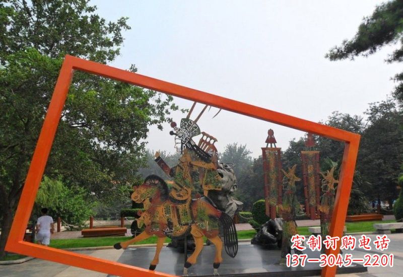 上海不锈钢皮影戏雕塑传承民间文化的艺术精粹