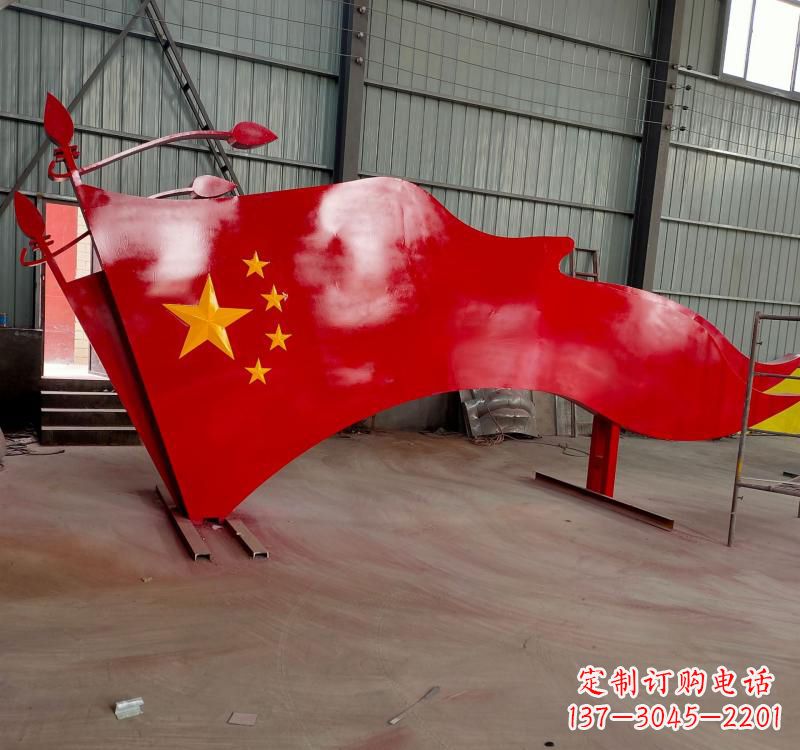 上海不锈钢拼接党旗雕塑