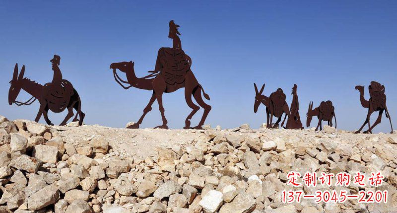 上海不锈钢骆驼雕塑传承古代传统