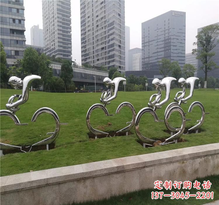 上海不锈钢骑自行车雕塑