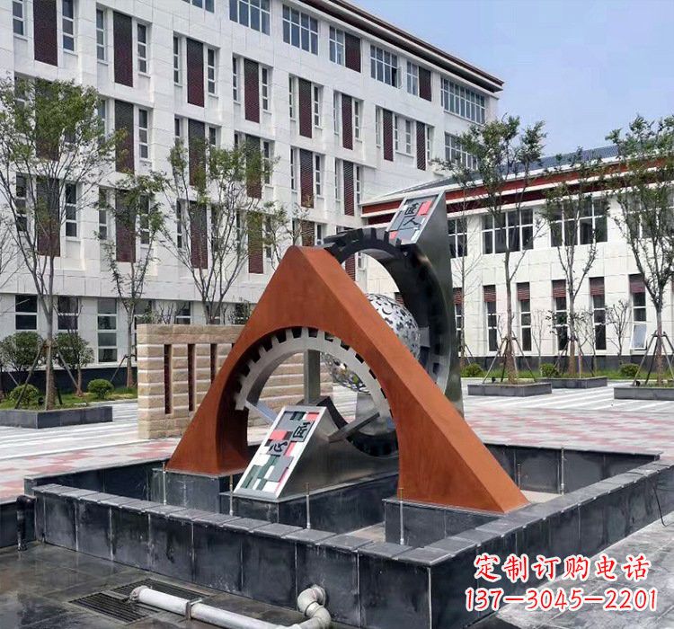 上海不锈钢齿轮雕塑精湛工艺展现匠心