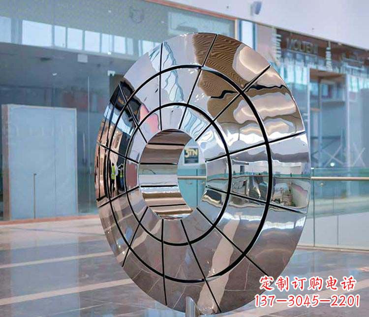 上海不锈钢圆环雕塑——精美的艺术精品