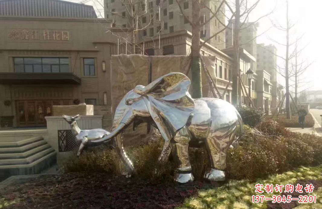 上海不锈钢大象雕塑——美轮美奂的艺术精品