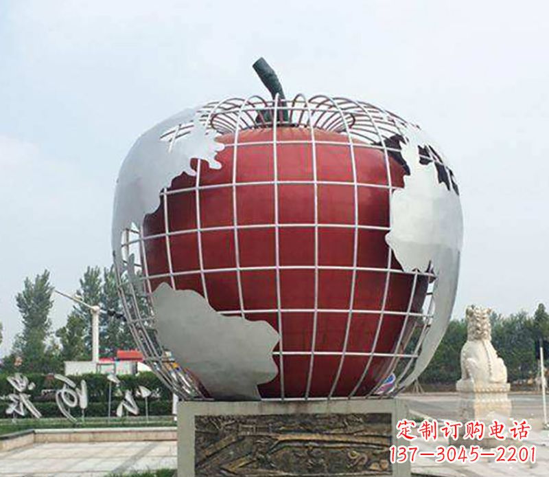上海不锈钢水果雕塑艺术品精美绝伦