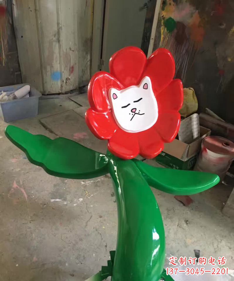 上海不锈钢太阳花雕塑美丽的景观装饰