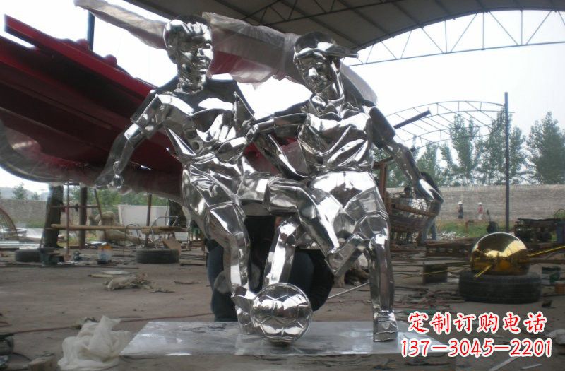 上海不锈钢足球雕塑精美的艺术品