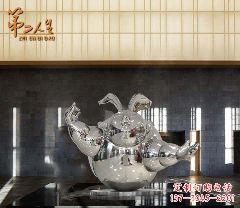 上海不锈钢兔子雕塑——精致雕刻的艺术品