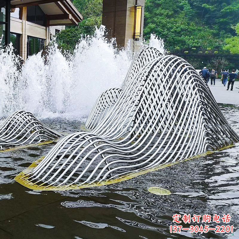 上海不锈钢网格制作的假山雕塑