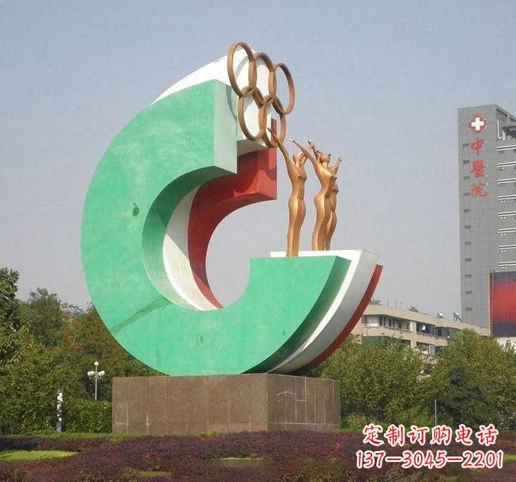 上海勇于拼搏的运动员雕塑