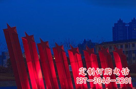上海不锈钢五角星雕塑铸就永恒之美