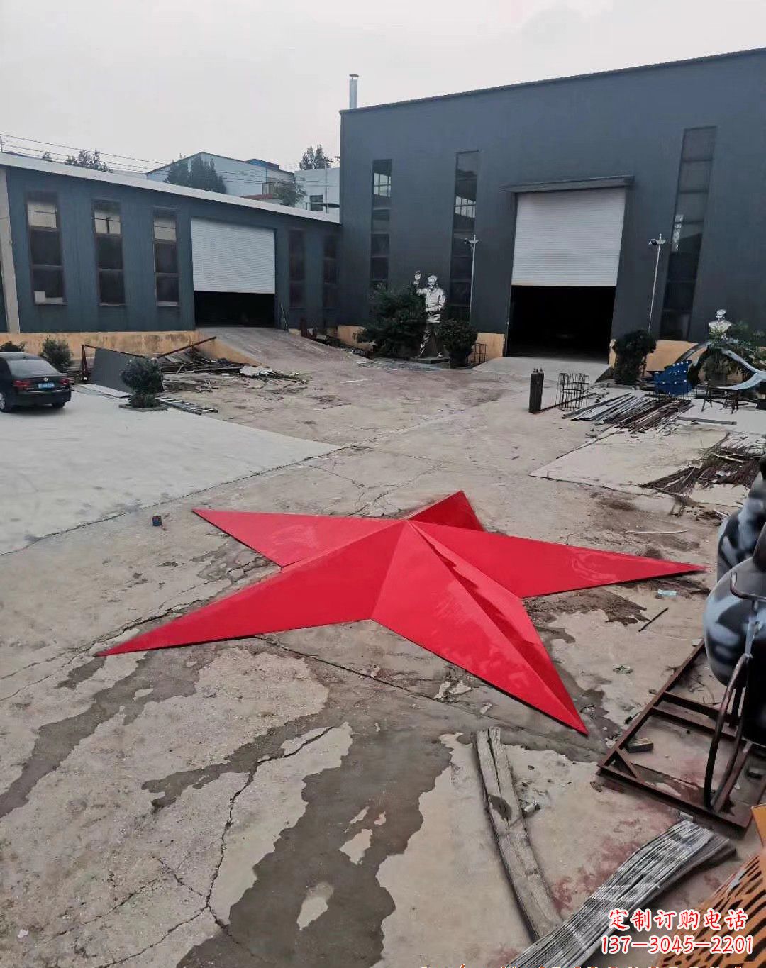 上海五角星的魅力不锈钢景观雕塑