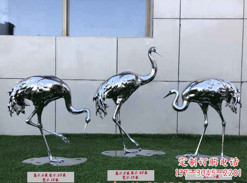 上海不锈钢仙鹤雕塑222