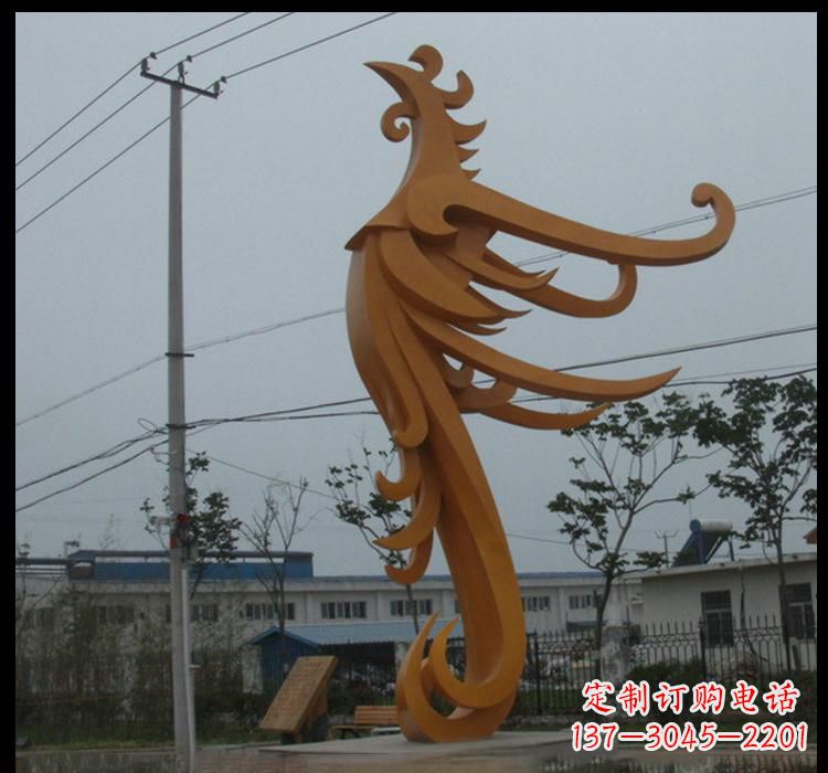 上海不锈钢凤凰雕塑抽象艺术的精美杰作