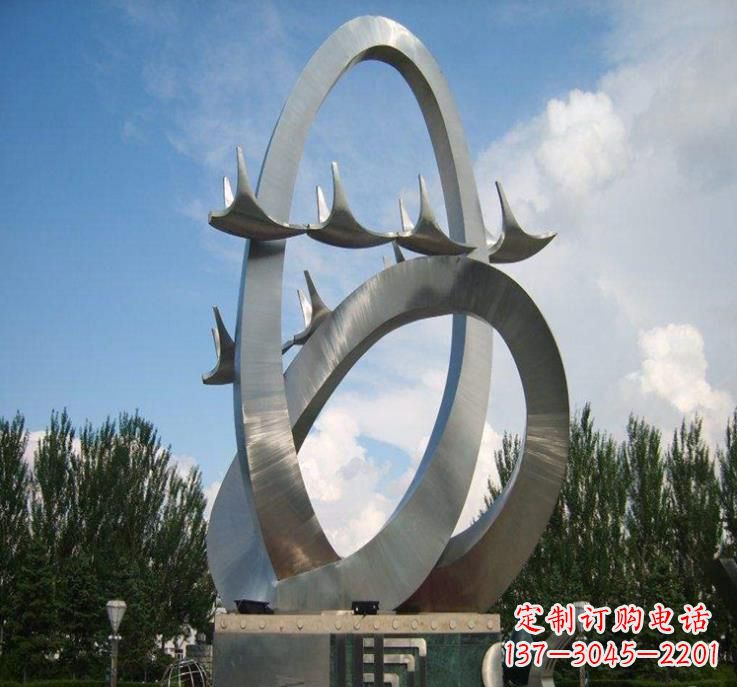 上海大雁飞翔——不锈钢现代大雁雕塑