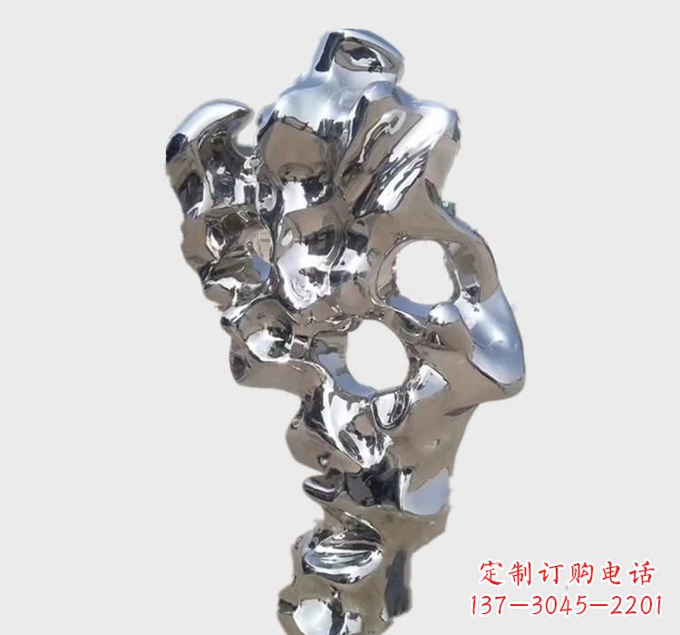 上海不锈钢现代太湖石雕塑