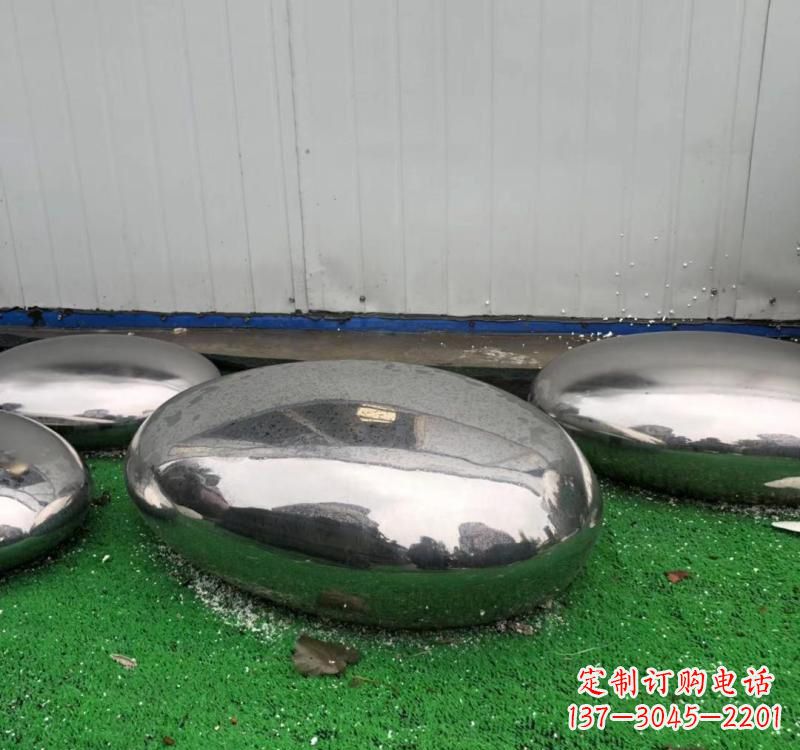 上海不锈钢现代艺术鹅卵石雕塑