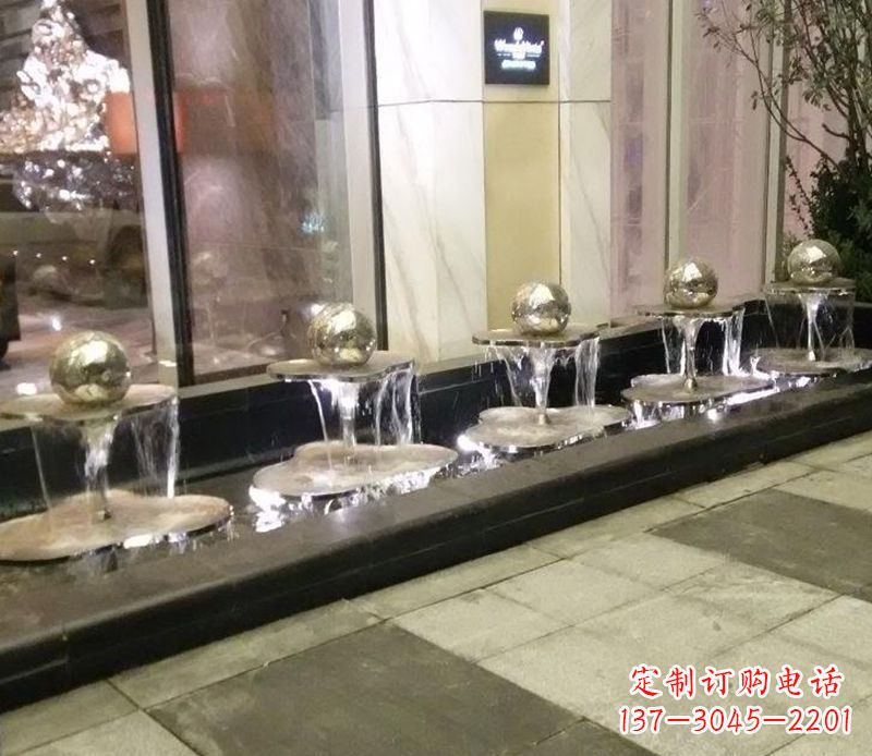 上海不锈钢小喷泉雕塑——美化环境的艺术
