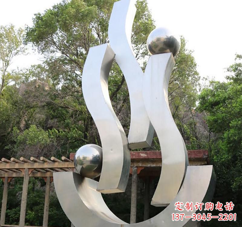 上海不锈钢小区“飘带雕塑”一种充满艺术气息的雕塑