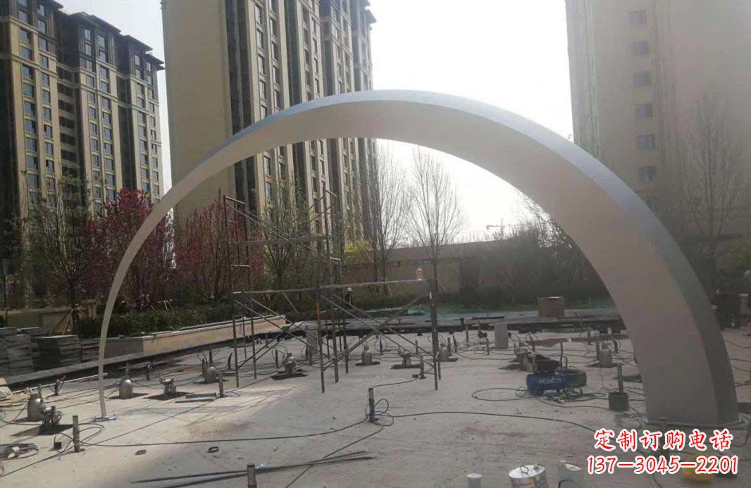 上海不锈钢小区拱门雕塑美化环境