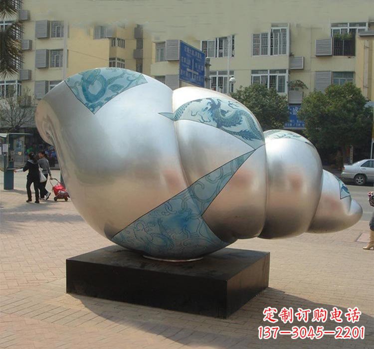上海不锈钢小区海螺雕塑