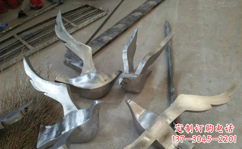 上海精美的不锈钢小型鸽子雕塑
