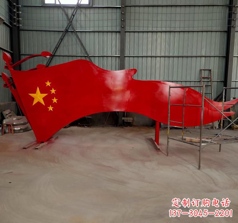 上海不锈钢校园党旗雕塑传承红色基因