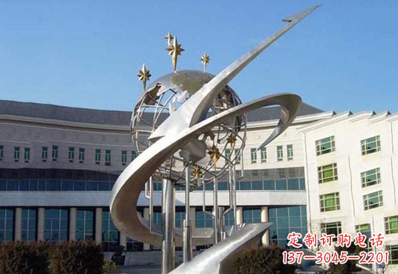 上海不锈钢校园地球雕塑——展示地球之美