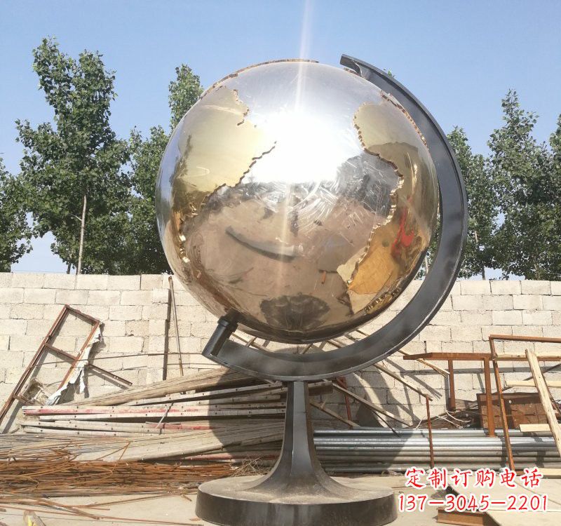 上海不锈钢校园地球仪雕塑校园精神体现