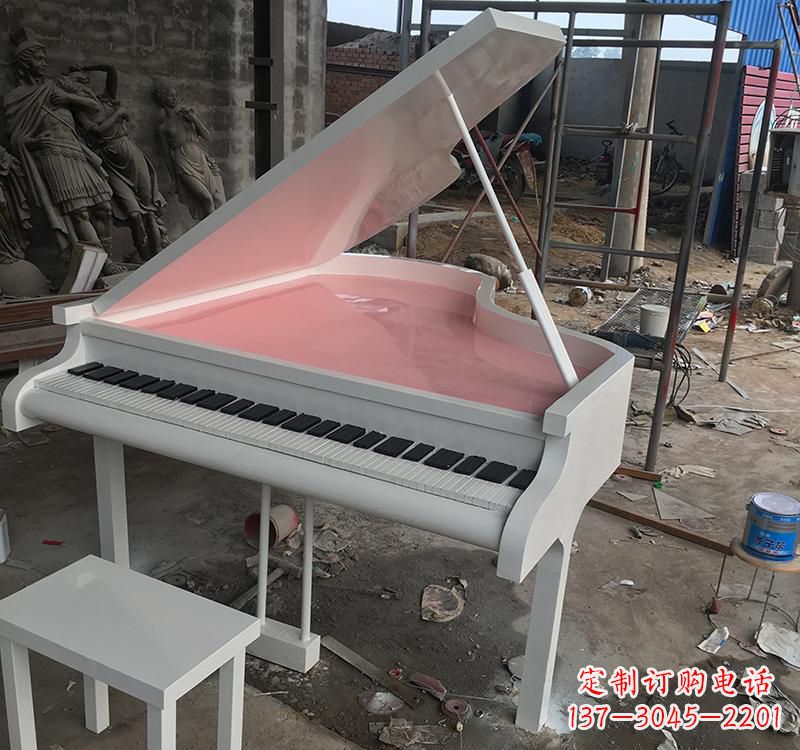 上海不锈钢校园钢琴雕塑