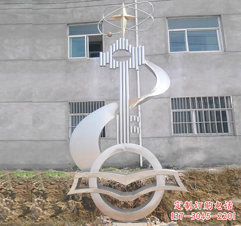 上海不锈钢校园书本钥匙雕塑让回忆留在校园