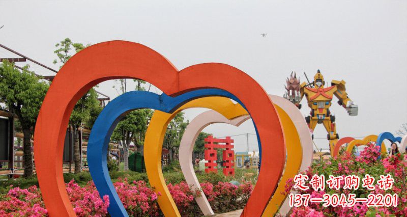 上海不锈钢心形拱门雕塑——浪漫之门