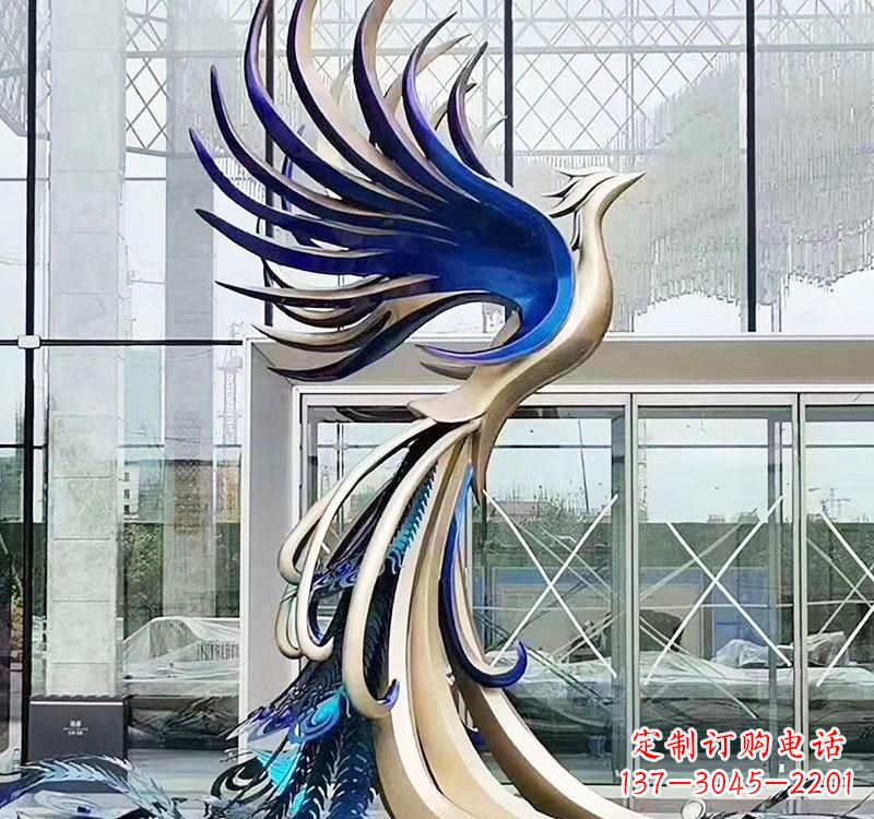 上海不锈钢艺术凤凰雕塑——璀璨夺目的艺术之美