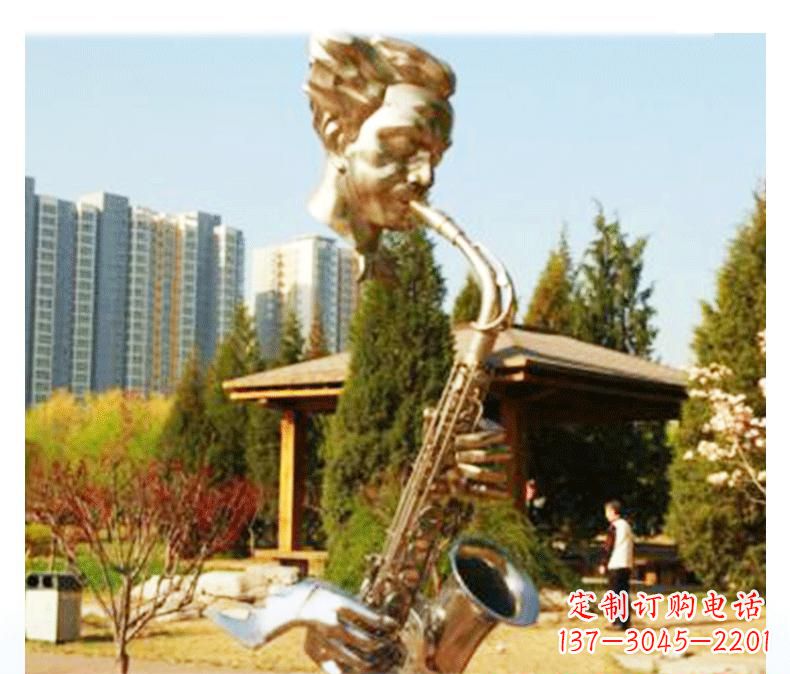 上海不锈钢萨克斯雕塑精美而又抒情
