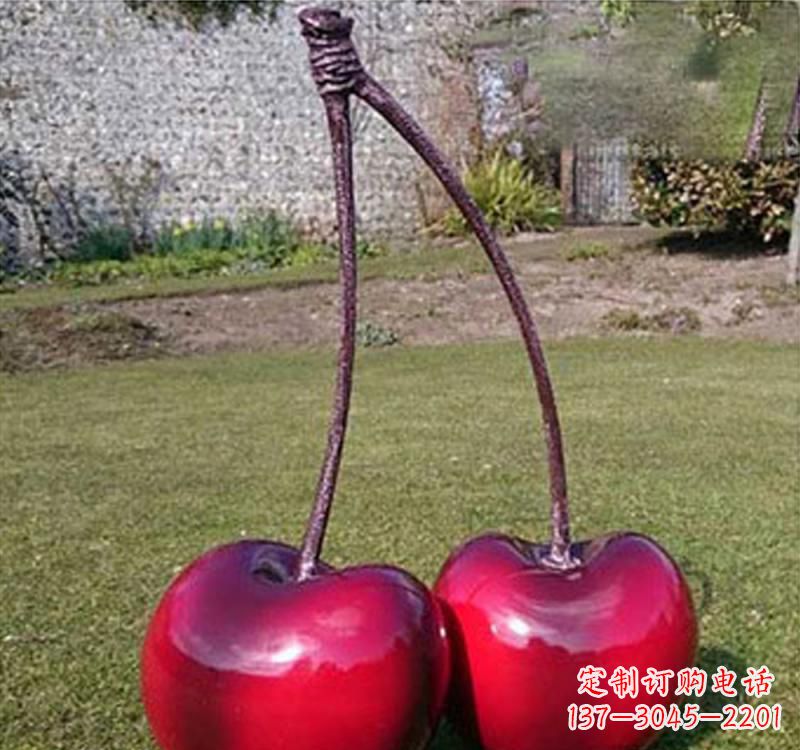 上海不锈钢樱桃雕塑传承美好记忆