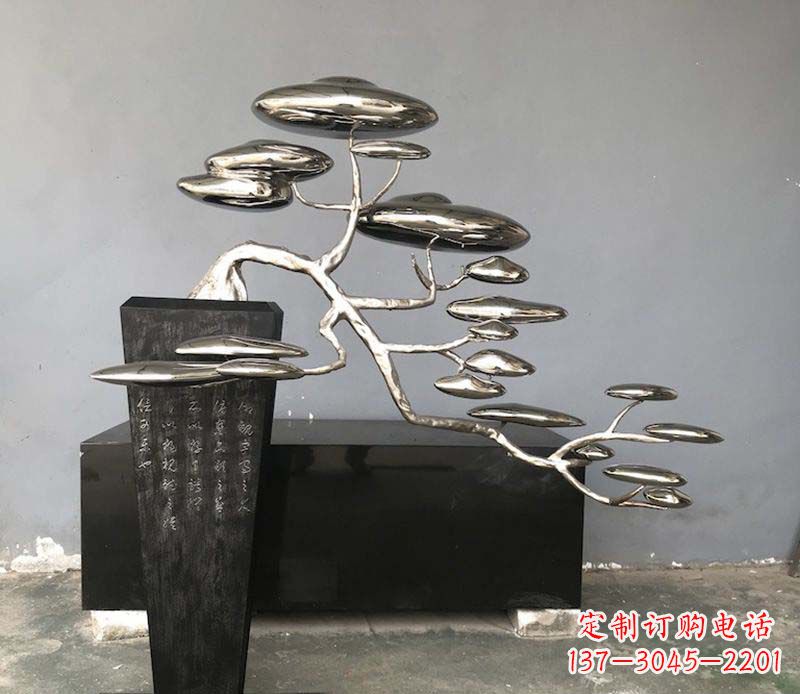 上海不锈钢迎客松雕塑雕塑带来的美丽